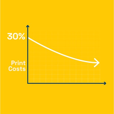 Reduce print costs chart