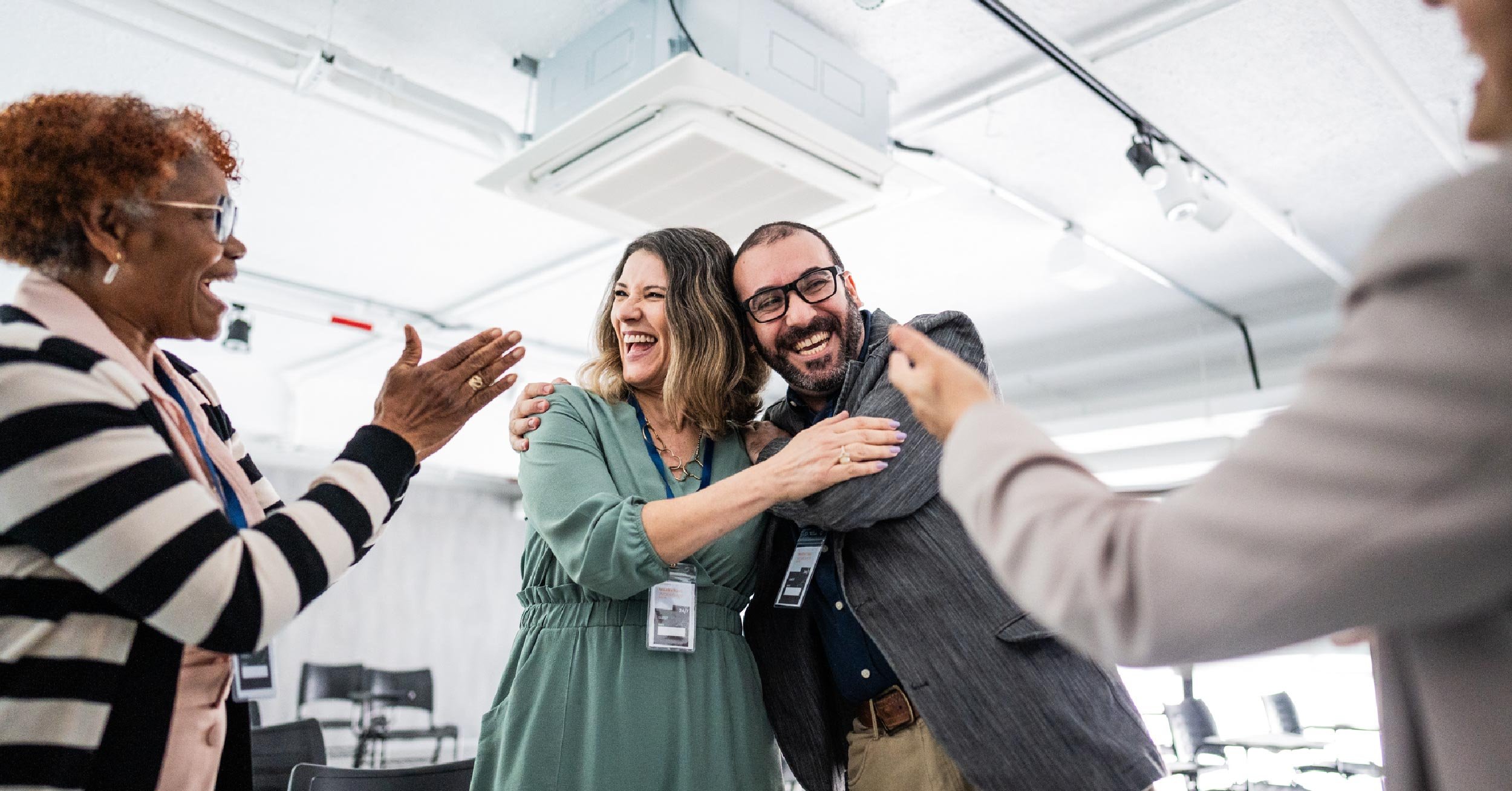 Client and provider hugging