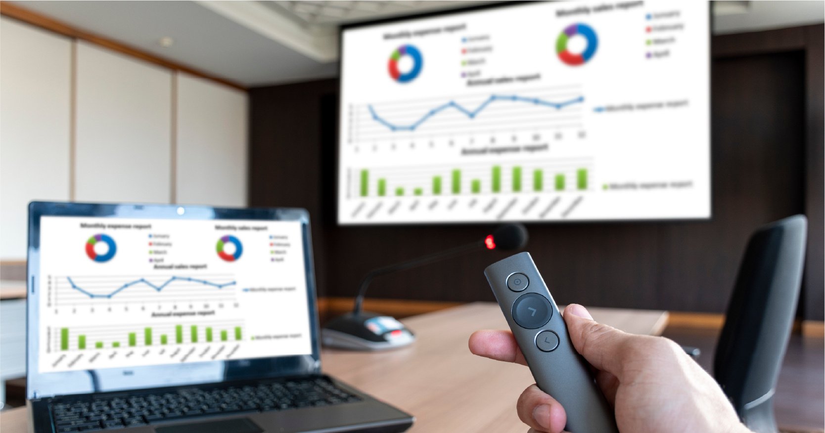 Person using modern AV system.