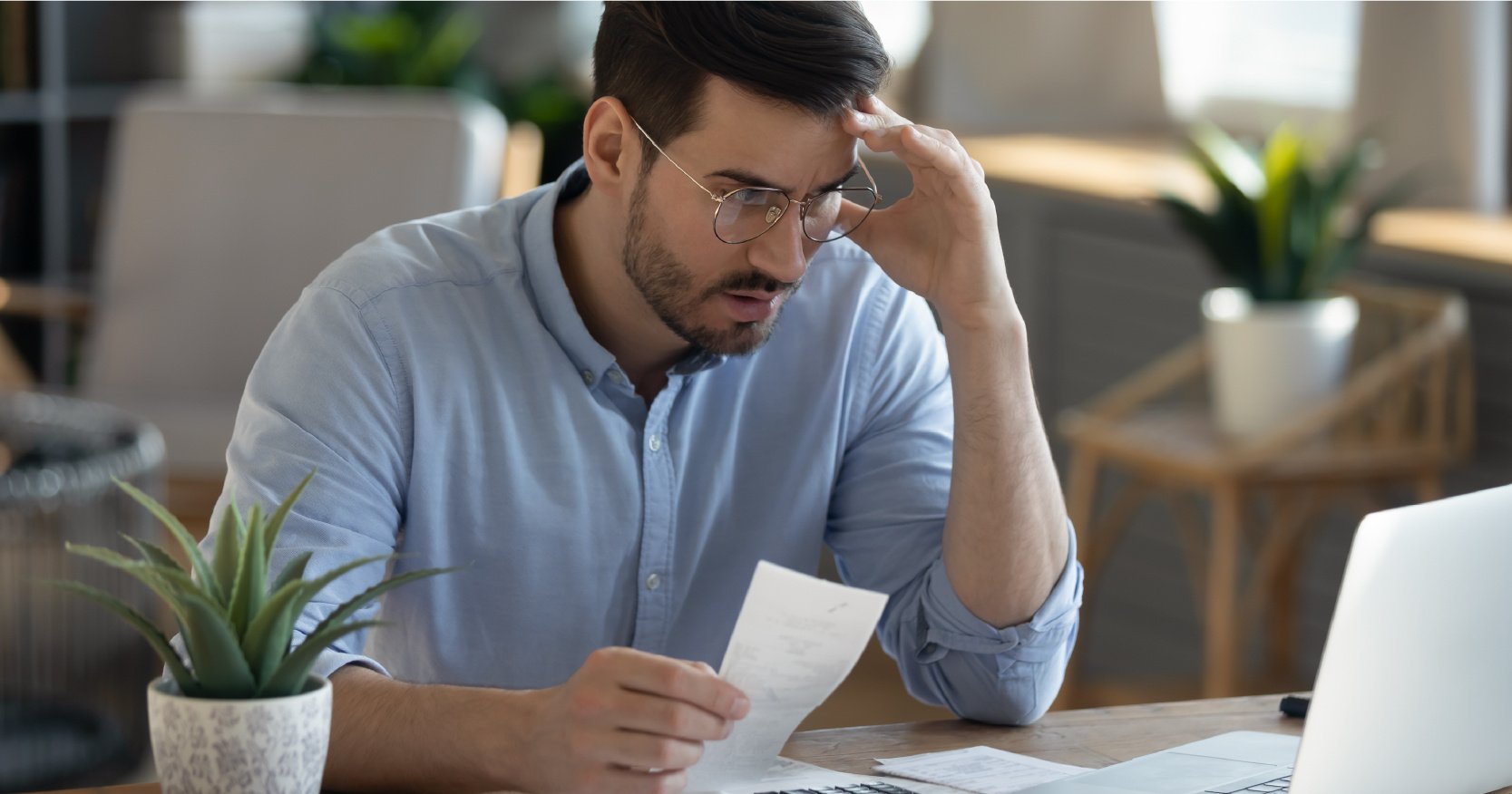 Business owner having financial crisis. 