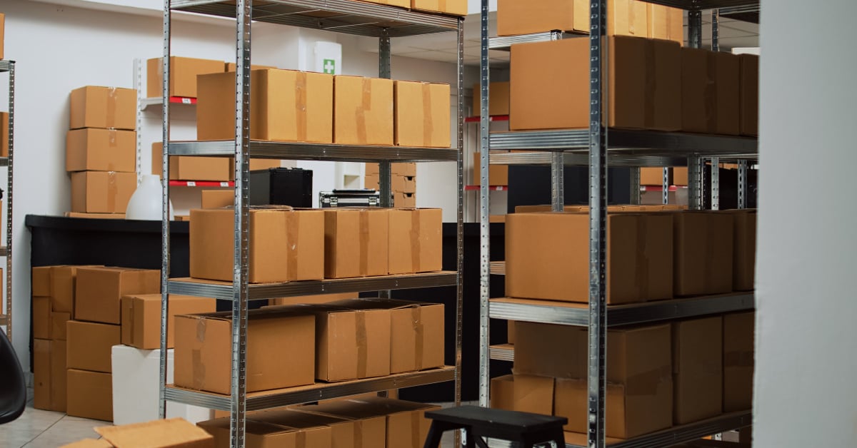 Boxes of stored toner.