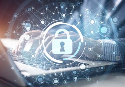 Cybersecurity - Lock and Computer