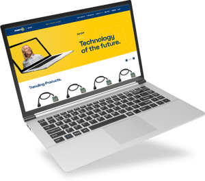 Storefront on laptop